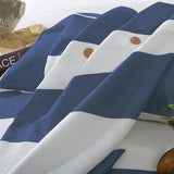 100% Cotton Nautical Stripe Duvet Cover Set Cotton - Duvet Cover Set by Superior Brand