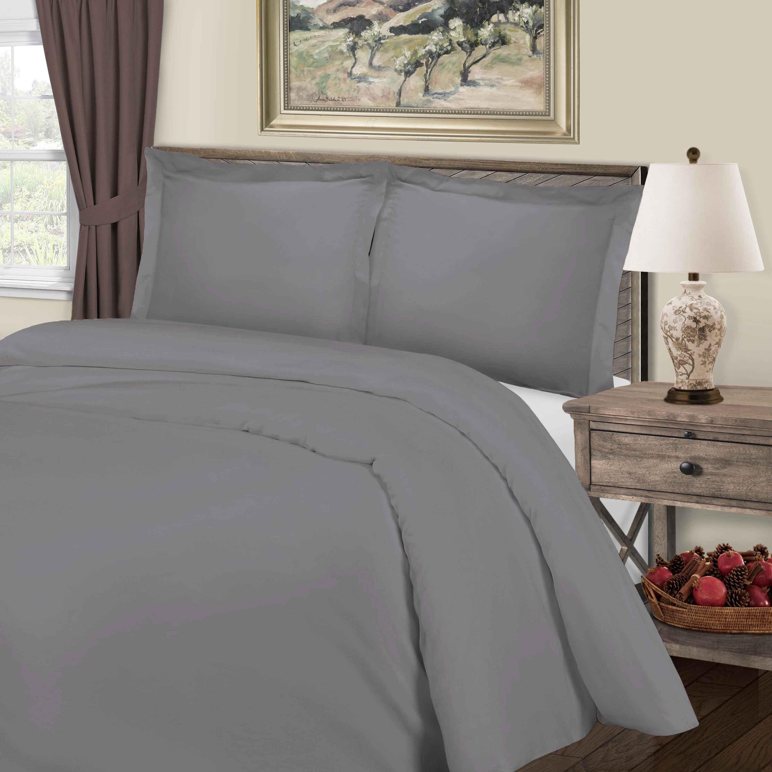 Cotton Blend 800 Thread Count Solid Duvet Cover Set - Duvet Cover Set by Superior Brand