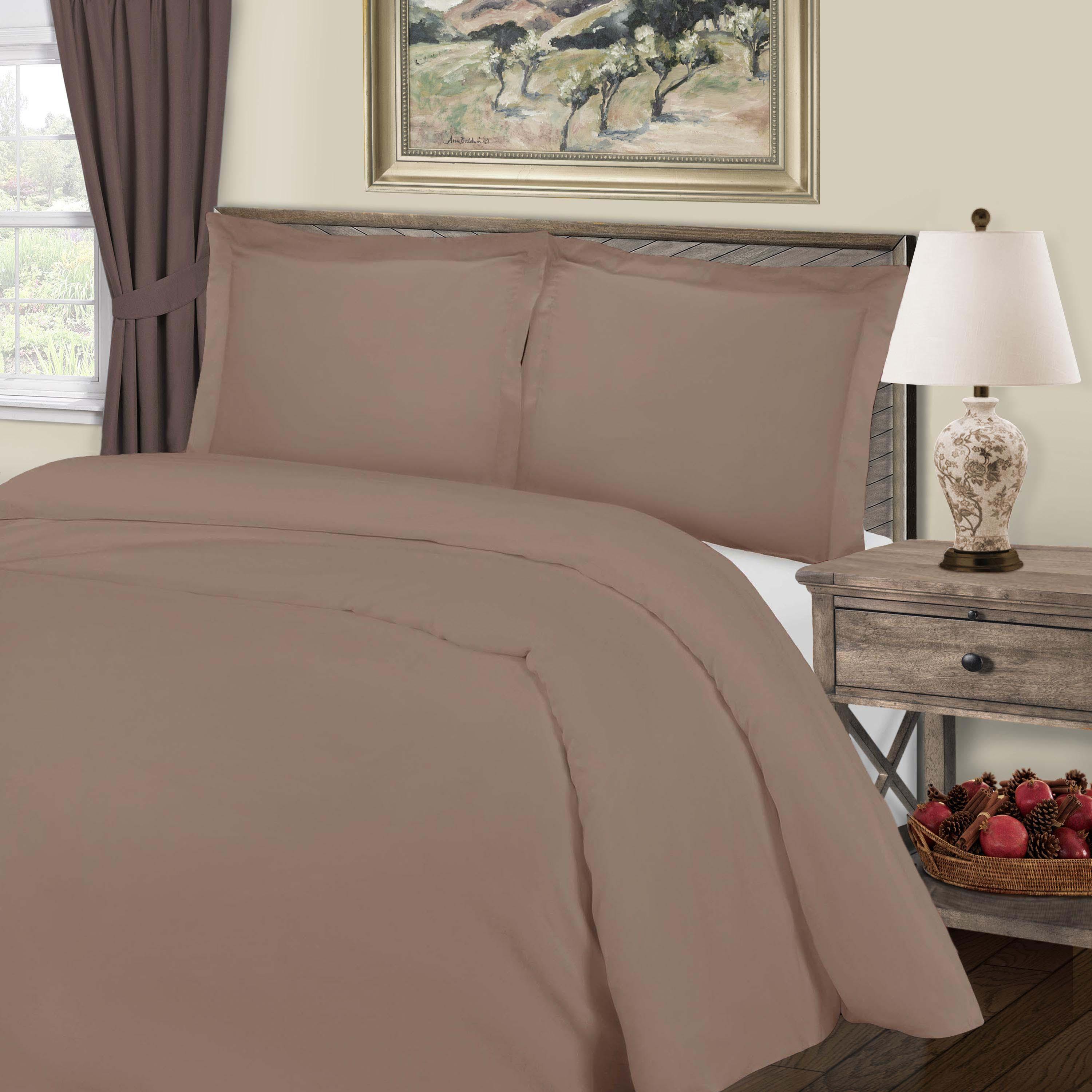 Cotton Blend 800 Thread Count Solid Duvet Cover Set - Duvet Cover Set by Superior Brand