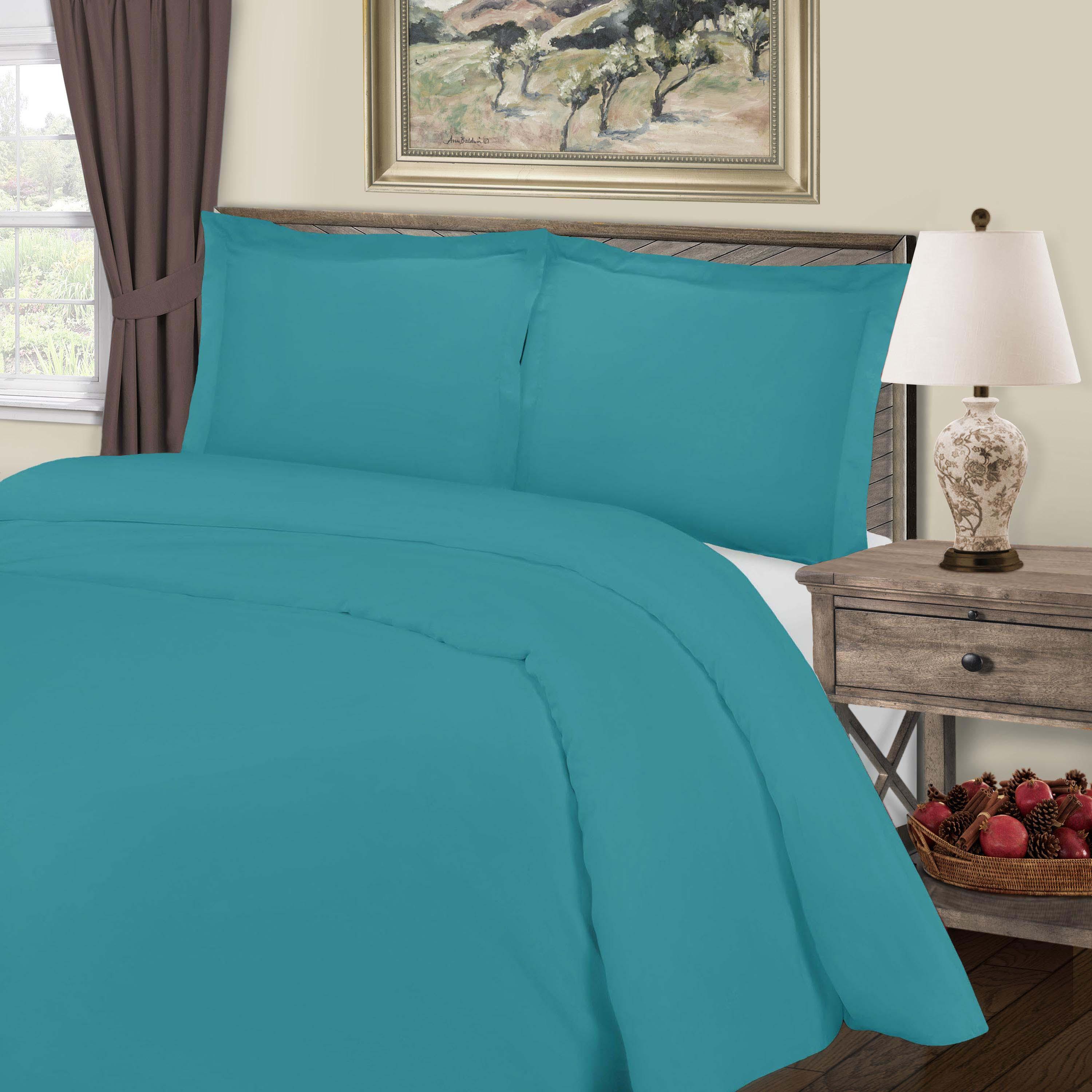 Cotton Blend 800 Thread Count Solid Duvet Cover Set - Duvet Cover Set by Superior Brand