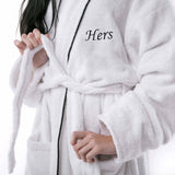 Cotton Embroidered Bathrobe Adults Unisex Bath Robe for Men and Women - Bath Robe by Superior Brand