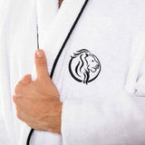 Cotton Embroidered Bathrobe Adults Unisex Bath Robe for Men and Women - Bath Robe by Superior Brand