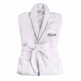 Cotton Embroidered Bathrobe Adults Unisex Bath Robe for Men and Women - Bath Robe by Superior Brand