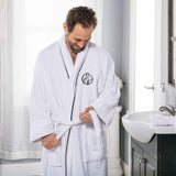 Cotton Embroidered Bathrobe Adults Unisex Bath Robe for Men and Women - Bath Robe by Superior Brand