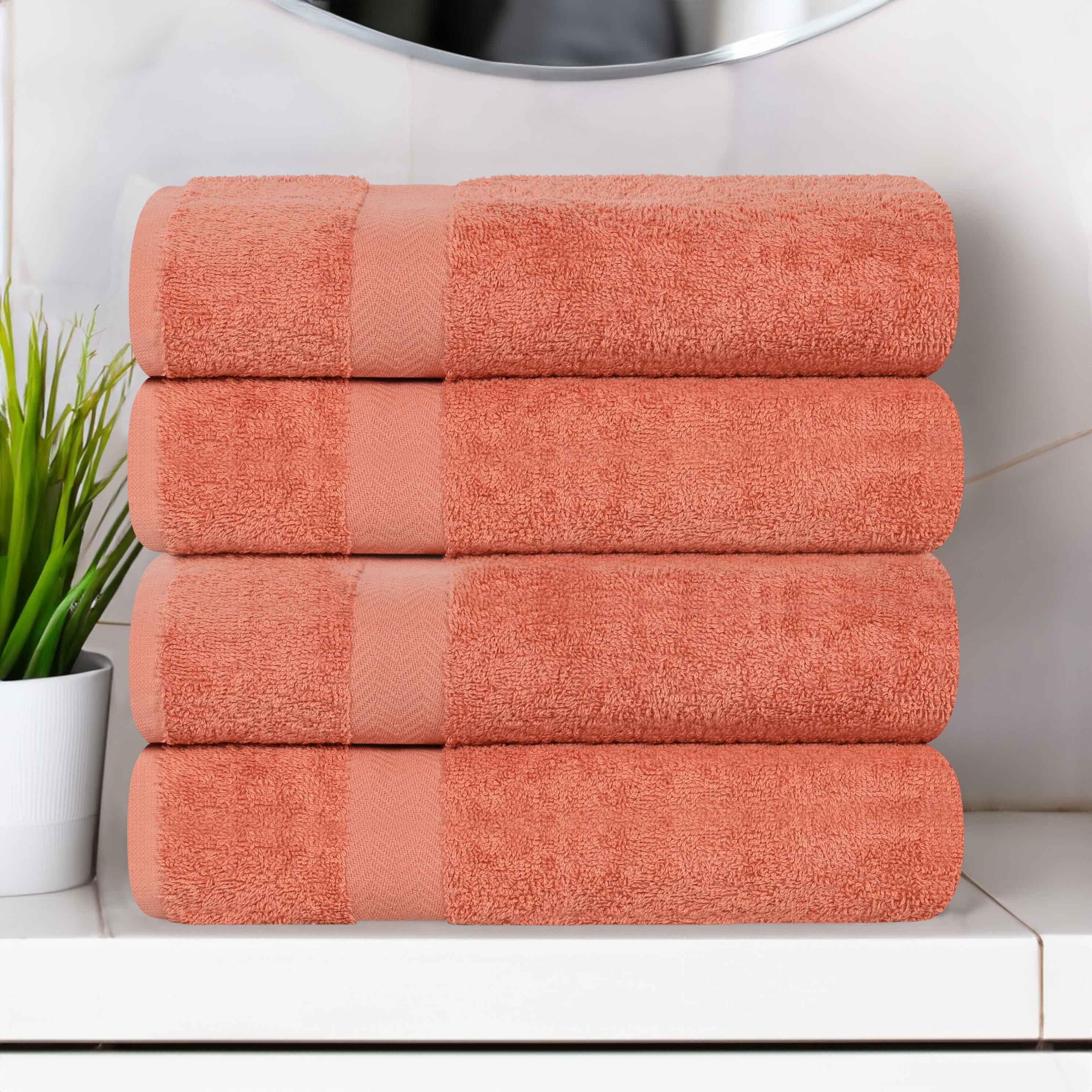 Cotton Highly Absorbent Eco-Friendly Quick Dry Bath Towel Set of 4 - Bath Towel by Superior Brand