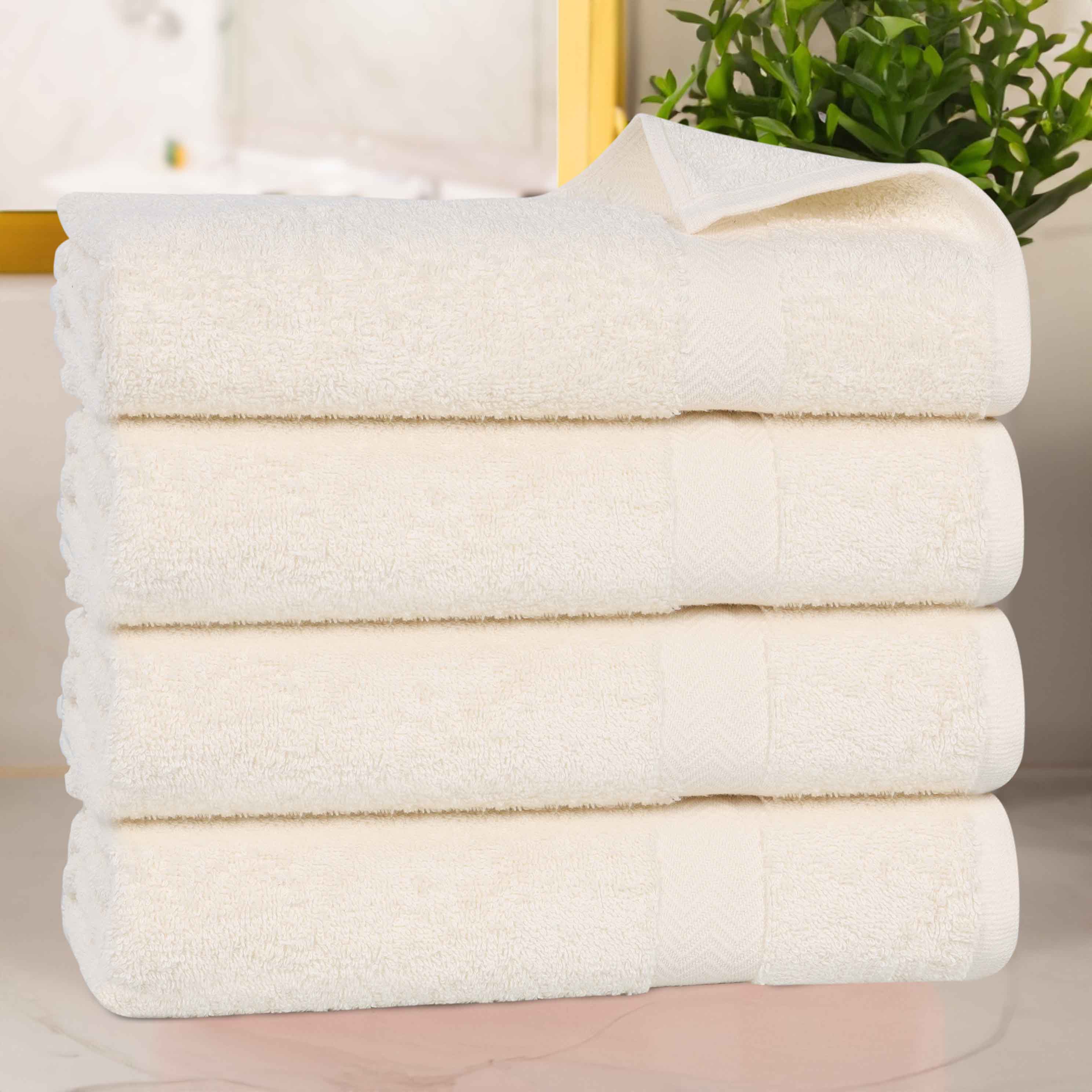 Cotton Highly Absorbent Eco-Friendly Quick Dry Bath Towel Set of 4 - Bath Towel by Superior Brand