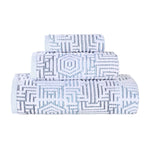 Cotton Modern Geometric Jacquard Plush Absorbent 3-Piece Towel Set - Towel Set by Superior Brand