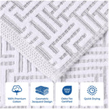 Cotton Modern Geometric Jacquard Plush Absorbent 3-Piece Towel Set - Towel Set by Superior Brand