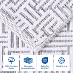 Cotton Modern Geometric Jacquard Plush Absorbent 6 Piece Towel Set - Towel Set by Superior Brand