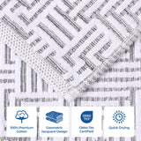 Cotton Modern Geometric Jacquard Plush Absorbent 6 Piece Towel Set - Towel Set by Superior Brand