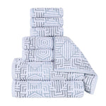 Cotton Modern Geometric Jacquard Plush Absorbent 8 Piece Towel Set - Towel Set by Superior Brand