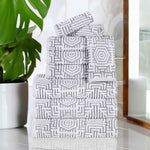 Cotton Modern Geometric Jacquard Plush Absorbent 9 Piece Towel Set - Towel Set by Superior Brand