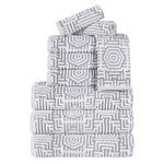 Cotton Modern Geometric Jacquard Plush Absorbent 9 Piece Towel Set - Towel Set by Superior Brand