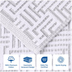 Cotton Modern Geometric Jacquard Plush Absorbent 9 Piece Towel Set - Towel Set by Superior Brand