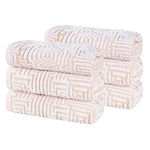 Cotton Plush Hand Towels 6-Piece Jasper Geometric Jacquard - Hand Towel by Superior Brand