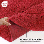 Cotton Oval Solid Non-Skid Washable 2 Piece Bath Rug Set - Bath Rugs by Superior Brand