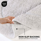 Cotton Oval Solid Non-Skid Washable 2 Piece Bath Rug Set - Bath Rugs by Superior Brand