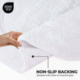 Cotton Oval Solid Non-Skid Washable 2 Piece Bath Rug Set - Bath Rugs by Superior Brand