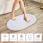 Cotton Oval Solid Non-Skid Washable 2 Piece Bath Rug Set - Bath Rugs by Superior Brand