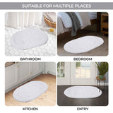 Cotton Oval Solid Non-Skid Washable 2 Piece Bath Rug Set - Bath Rugs by Superior Brand