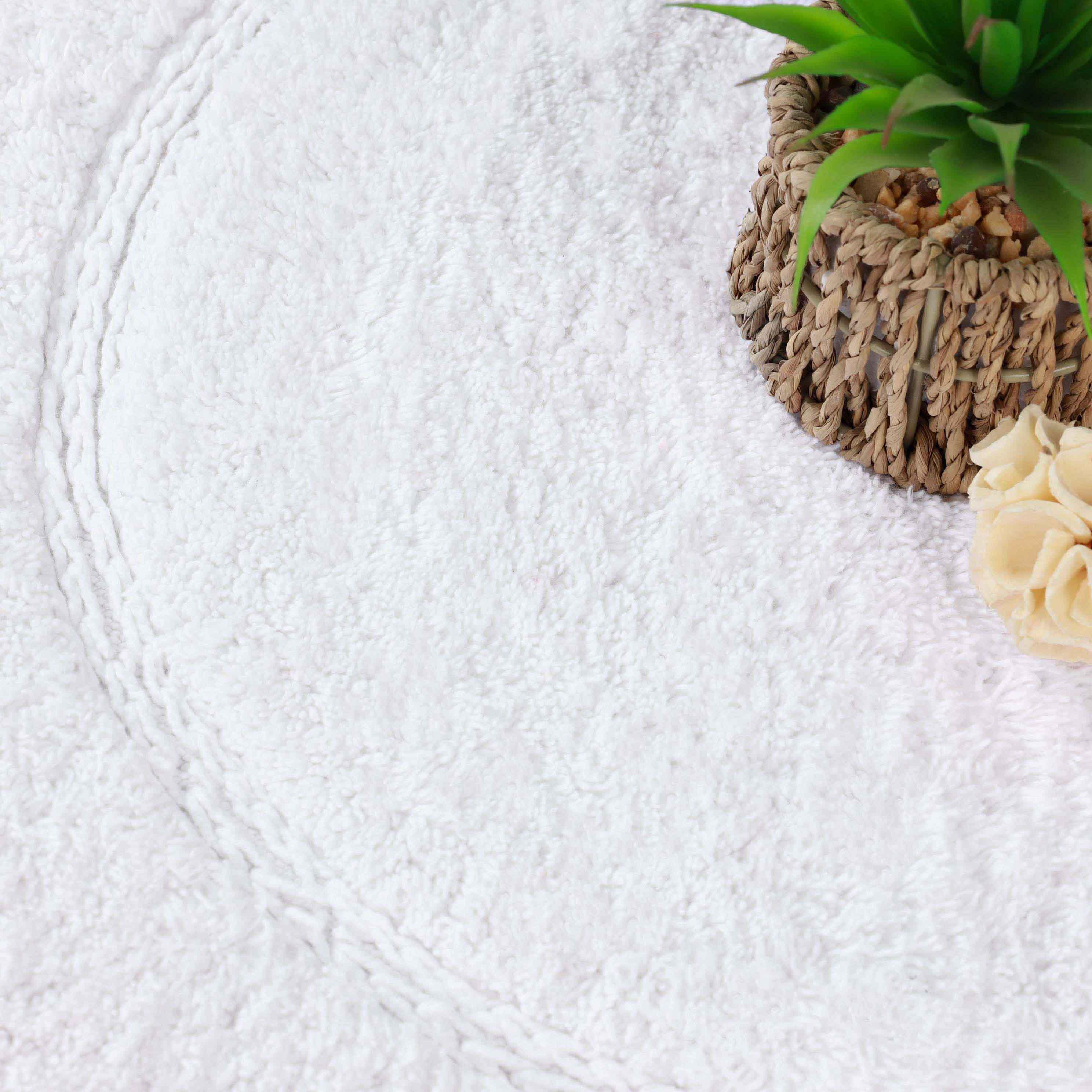 Cotton Oval Solid Non-Skid Washable 2 Piece Bath Rug Set - Bath Rugs by Superior Brand