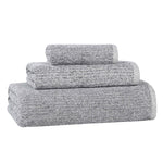 Destin Cotton Blend Medium Weight Textured Ribbed 3 Piece Towel Set - Towel Set by Superior Brand