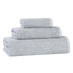 Destin Cotton Blend Medium Weight Textured Ribbed 3 Piece Towel Set - Towel Set by Superior Brand