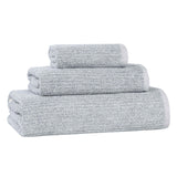 Destin Cotton Blend Medium Weight Textured Ribbed 3 Piece Towel Set - Towel Set by Superior Brand