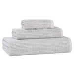 Destin Cotton Blend Medium Weight Textured Ribbed 3 Piece Towel Set - Towel Set by Superior Brand