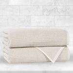 Cotton Blend Medium Weight Ribbed Bath Towel Set of 2 - Bath Towel by Superior Brand