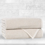 Cotton Blend Medium Weight Ribbed Bath Towel Set of 2 - Bath Towel by Superior Brand