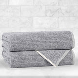 Cotton Blend Medium Weight Ribbed Bath Towel Set of 2 - Bath Towel by Superior Brand