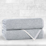 Cotton Blend Medium Weight Ribbed Bath Towel Set of 2 - Bath Towel by Superior Brand