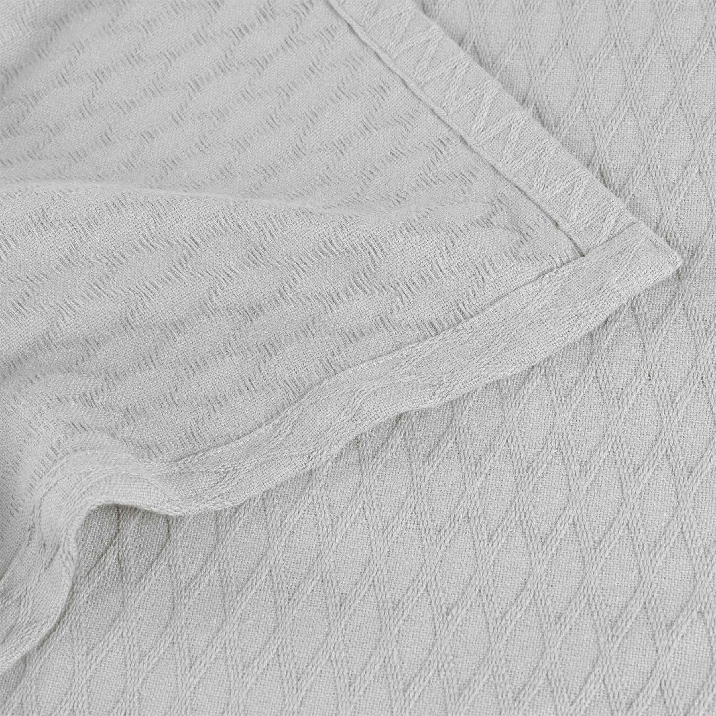 100% Cotton Thermal Blanket – Diamond Weave All-Season, Lightweight & Breathable - Blanket by Superior Brand