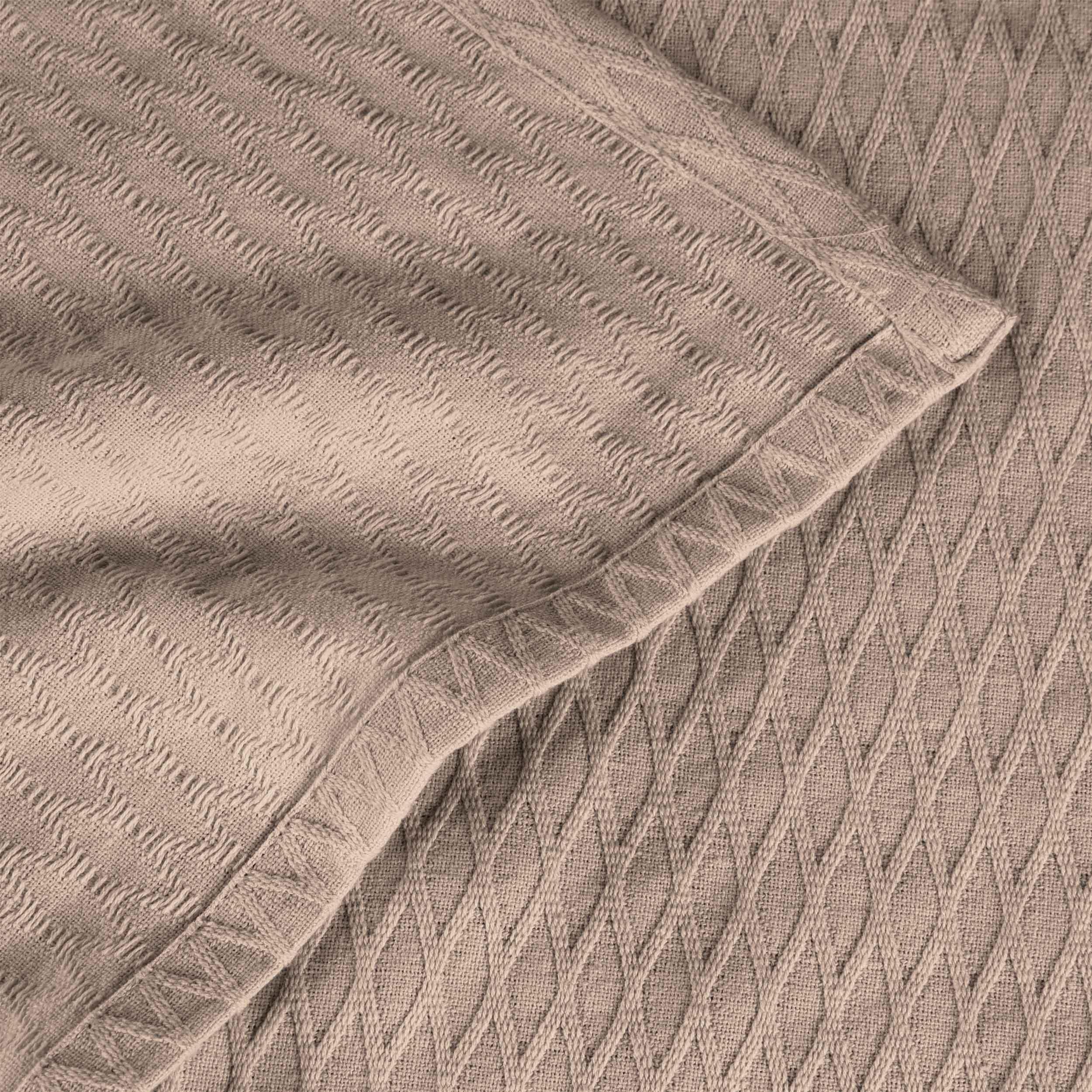 100% Cotton Thermal Blanket – Diamond Weave All-Season, Lightweight & Breathable - Blanket by Superior Brand