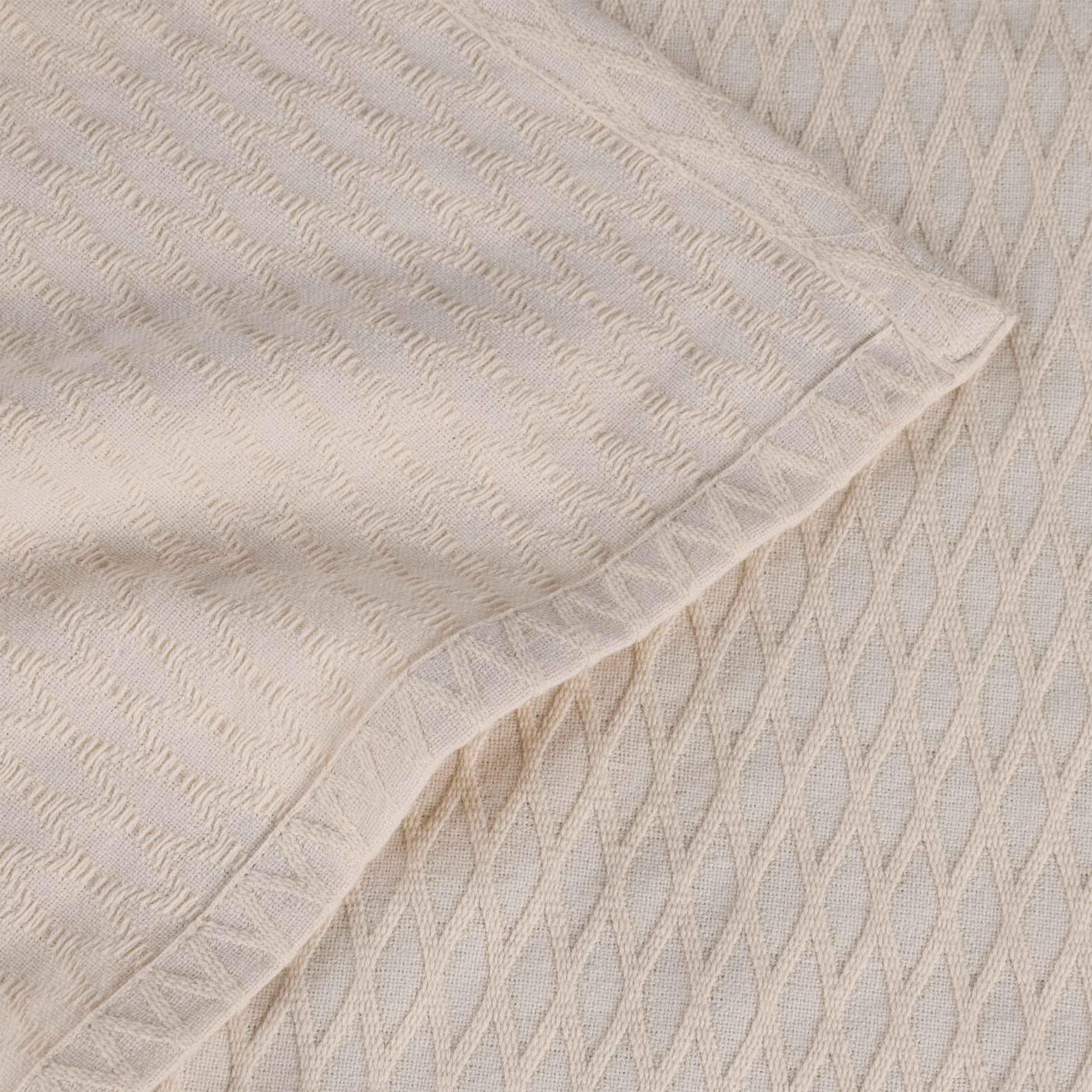 100% Cotton Thermal Blanket – Diamond Weave All-Season, Lightweight & Breathable - Blanket by Superior Brand