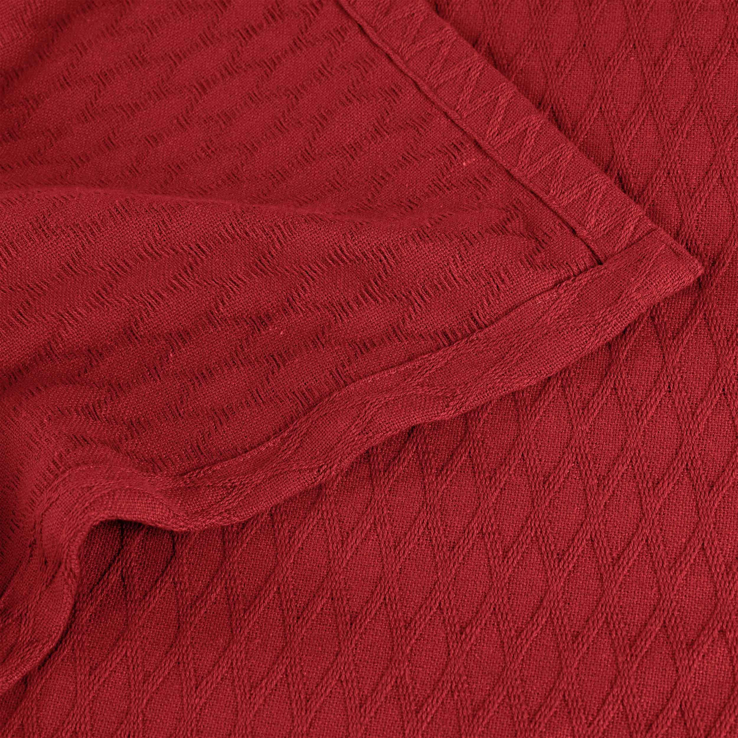 100% Cotton Thermal Blanket – Diamond Weave All-Season, Lightweight & Breathable - Blanket by Superior Brand