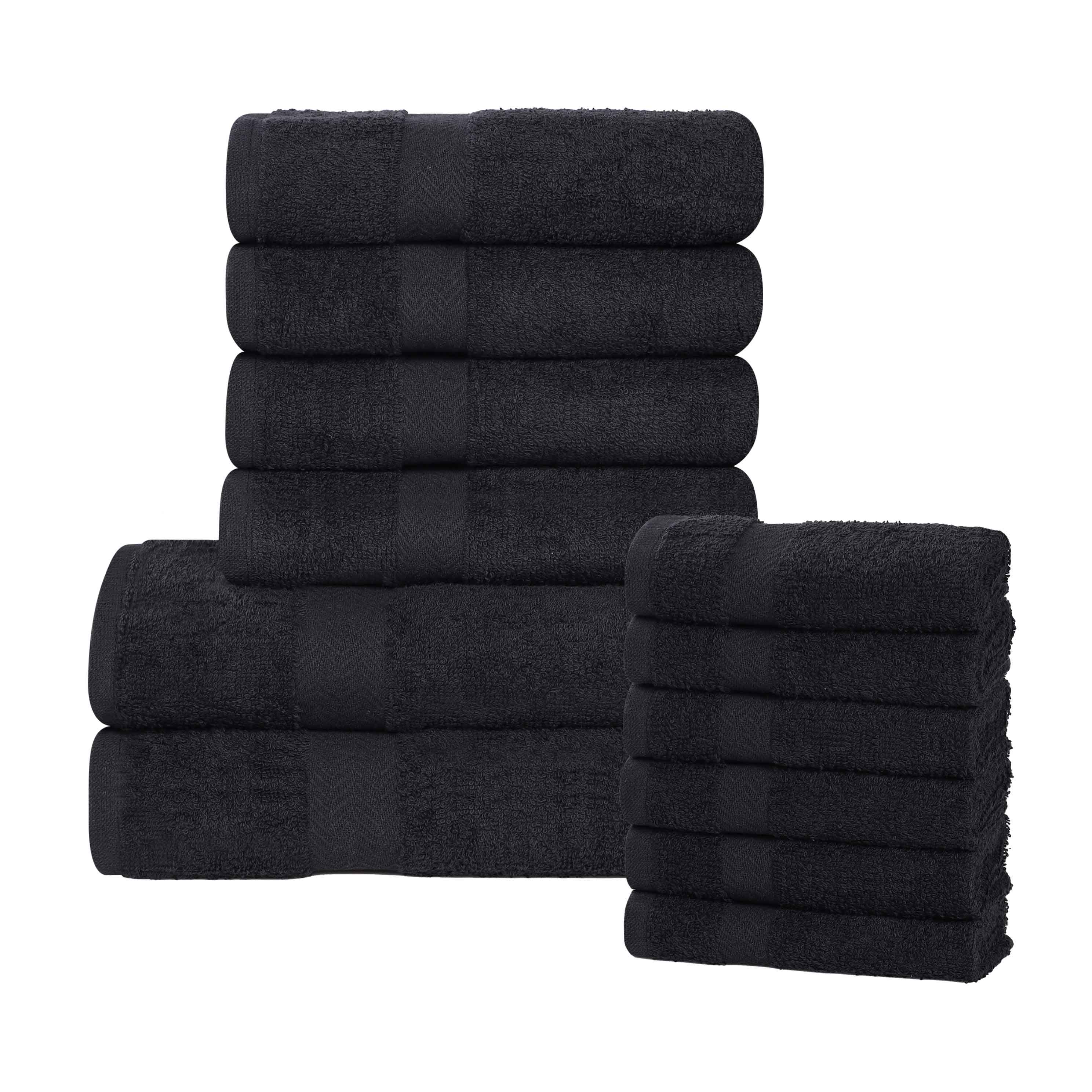 Eco-Friendly Cotton Absorbent Assorted 12 Piece Towel Set - Towel Set by Superior Brand