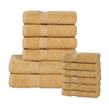 Eco-Friendly Cotton Absorbent Assorted 12 Piece Towel Set - Towel Set by Superior Brand