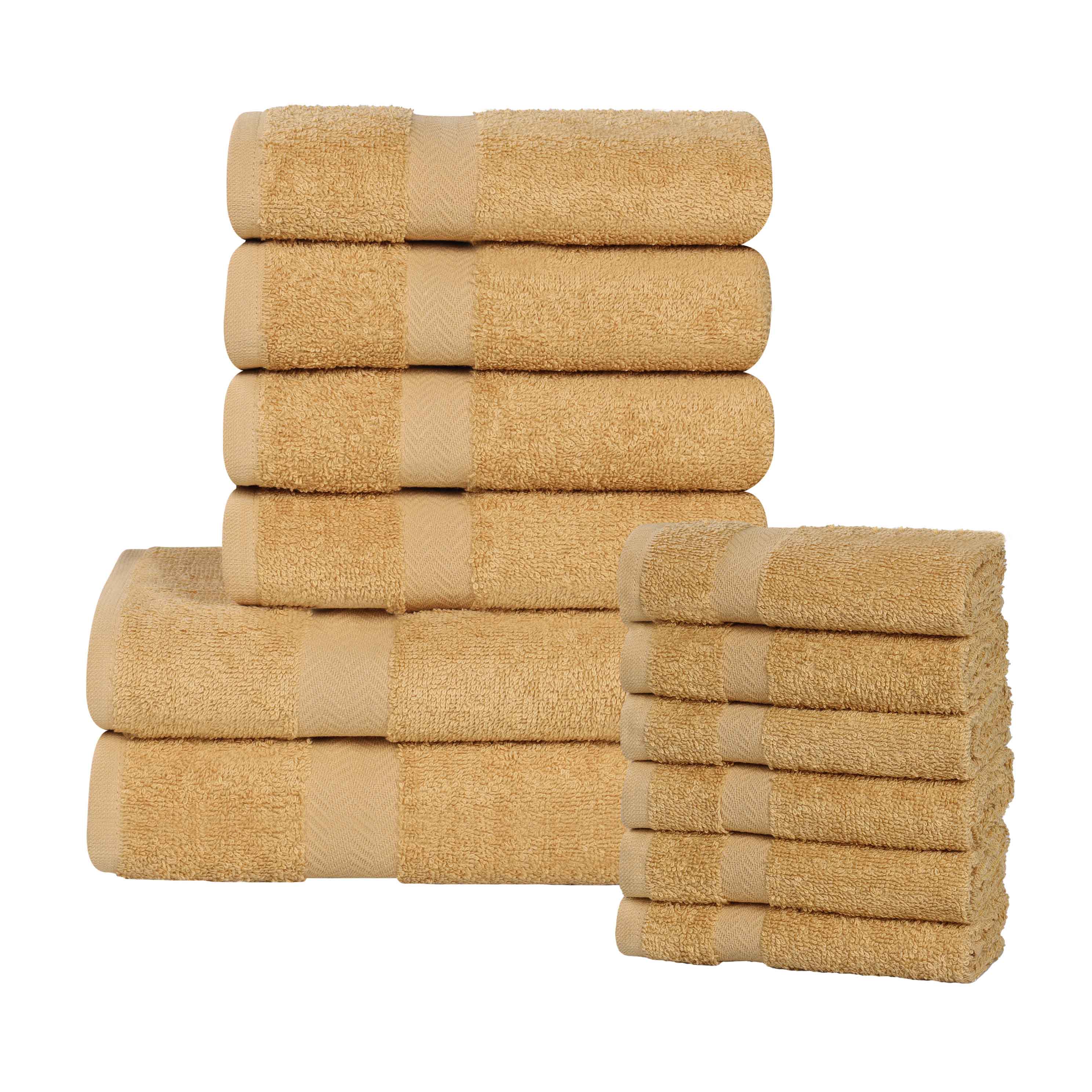 Eco-Friendly Cotton Absorbent Assorted 12 Piece Towel Set - Towel Set by Superior Brand