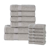 Eco-Friendly Cotton Absorbent Assorted 12 Piece Towel Set - Towel Set by Superior Brand