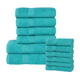 Eco-Friendly Cotton Absorbent Assorted 12 Piece Towel Set - Towel Set by Superior Brand