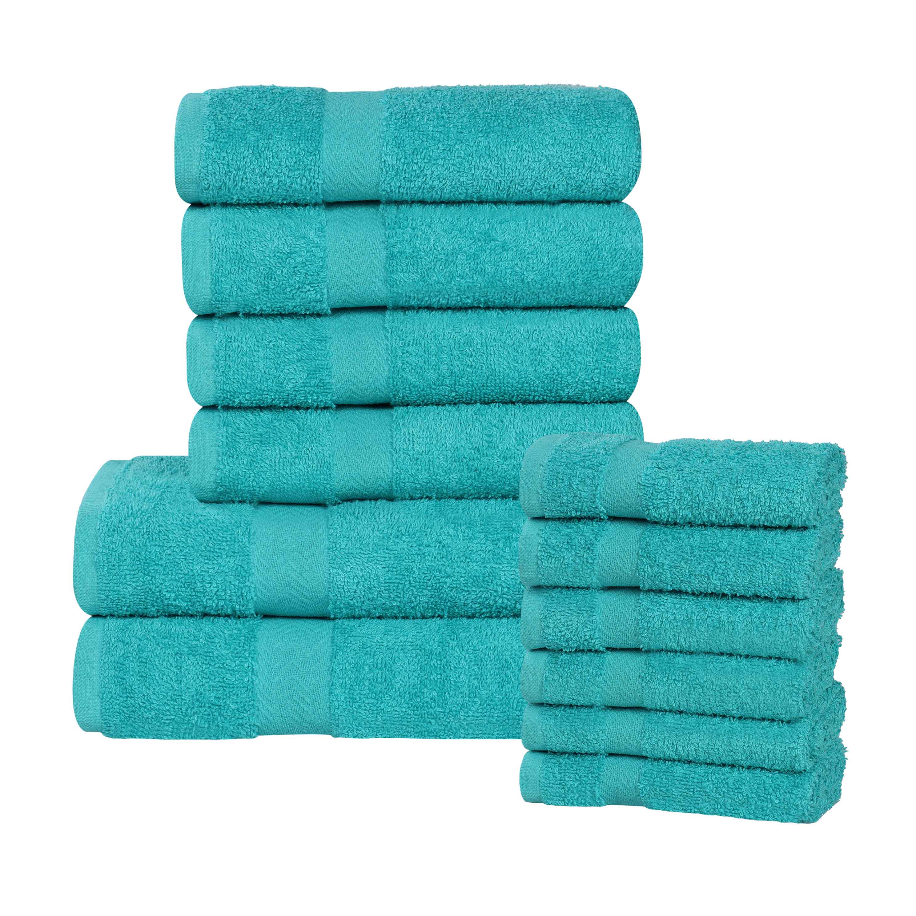 Eco-Friendly Cotton Absorbent Assorted 12 Piece Towel Set - Towel Set by Superior Brand