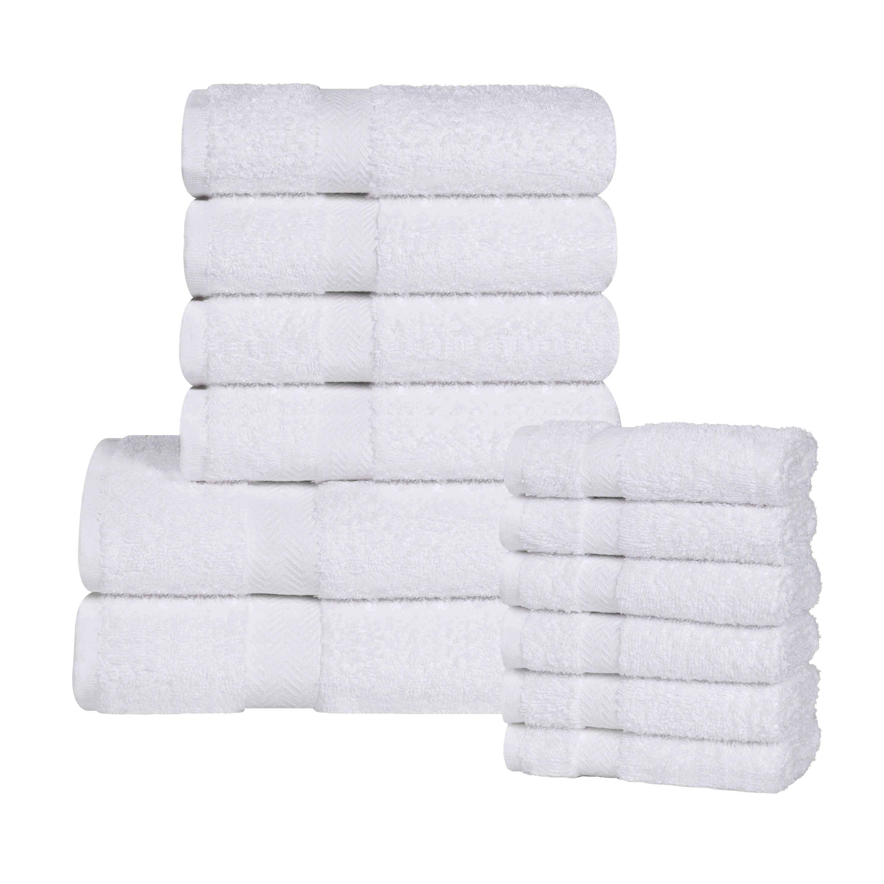 Eco-Friendly Cotton Absorbent Assorted 12 Piece Towel Set - Towel Set by Superior Brand