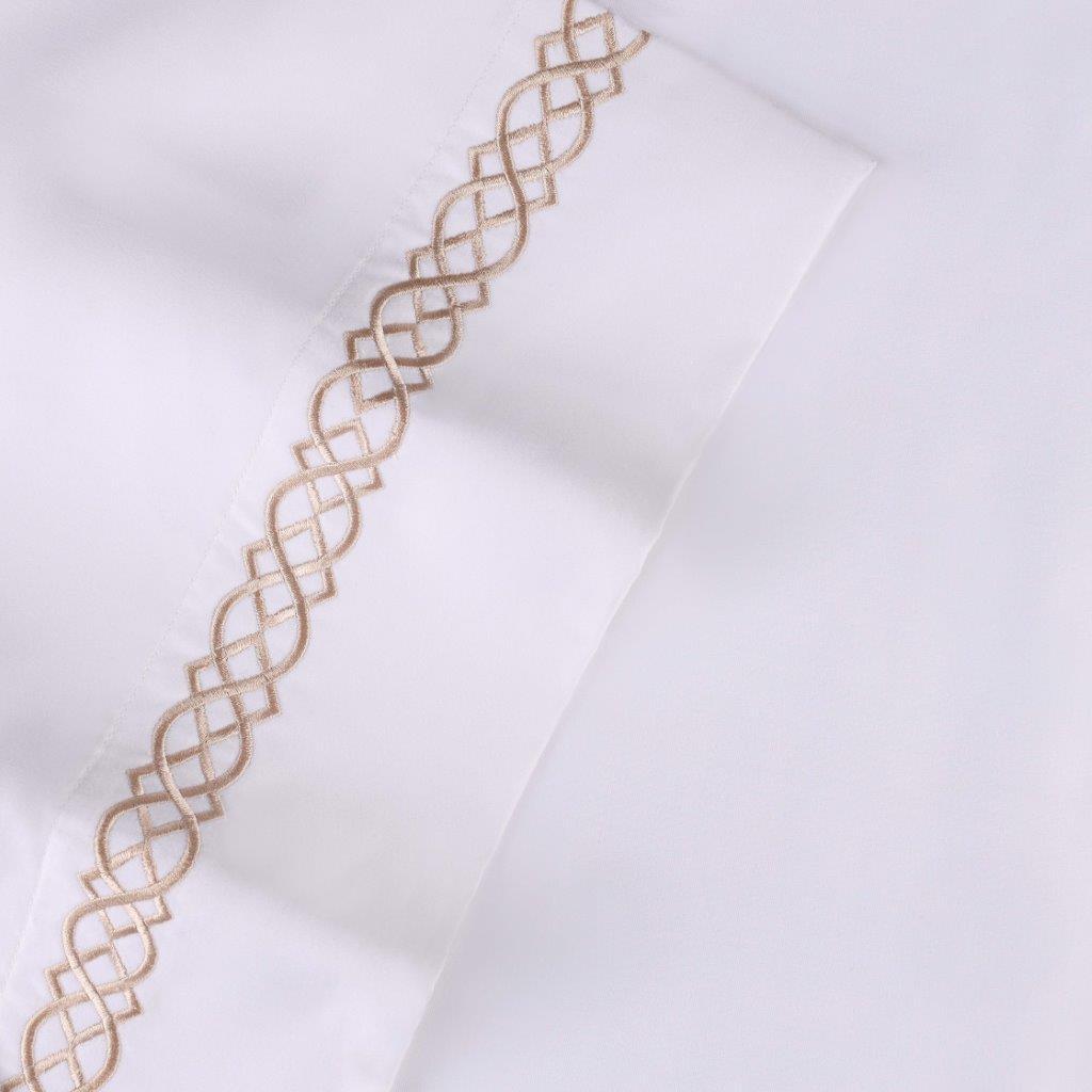100% Egyptian Cotton 1000 Thread Count Embroidered Pillowcase Set - Egyptian Cotton Pillowcases by Superior Brand