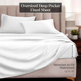 Egyptian Cotton Sateen Sheet Set 1500 Thread Count White - Egyptian Cotton Sheet Set by Superior Brand