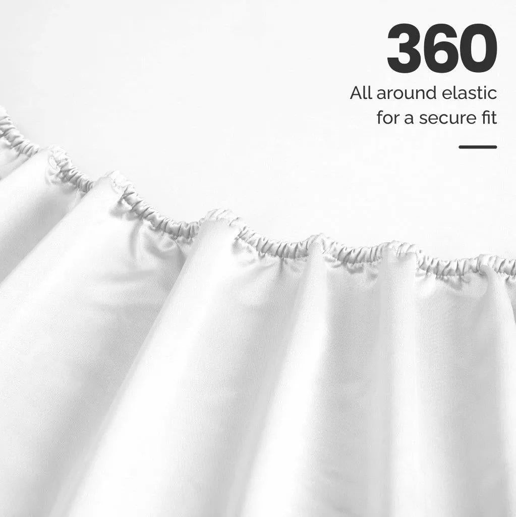 Egyptian Cotton Sateen Sheet Set 1500 Thread Count White - Egyptian Cotton Sheet Set by Superior Brand