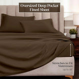 Egyptian Cotton Sateen Sheet Set 1500 Thread Count Mocha - Egyptian Cotton Sheet Set by Superior Brand