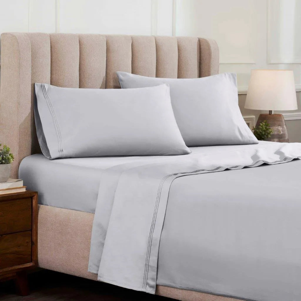 Egyptian Cotton Sateen Sheet Set 1500 Thread Count Platinum - Egyptian Cotton Sheet Set by Superior Brand