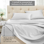 1500 Thread Count Egyptian Cotton Sateen Embroidered Sheet Set - Egyptian Cotton Sheet Set by Superior Brand